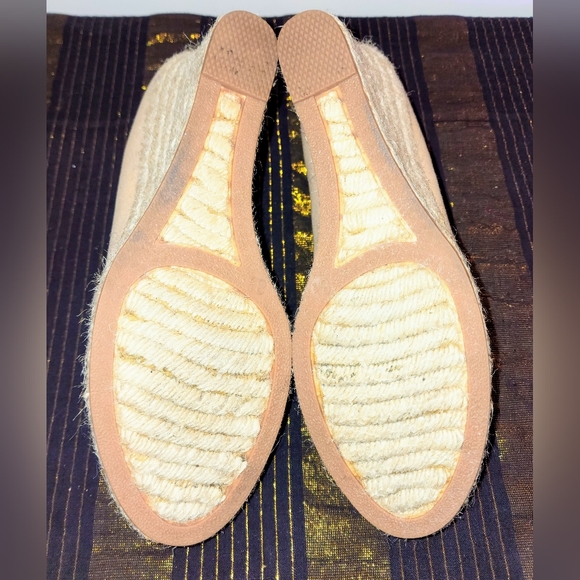 J CREW style#A1244 Espadrille Canvas Wedge Round Toe Slide On Heels Imaculate - Picture 15 of 15